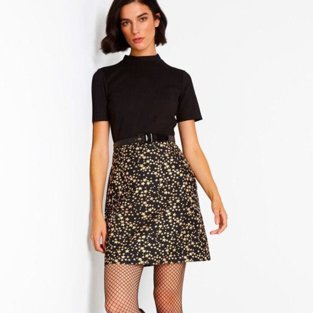 ModCloth A Leading Delight Mock Neck Dress NWT